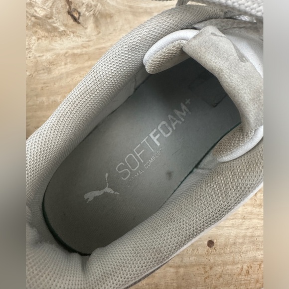 Puma white carina 2.0 platform leather soft foam sneaker casual athleisure 9.5 - Picture 8 of 9